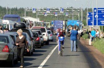 Авто на границе Литвы и РФ